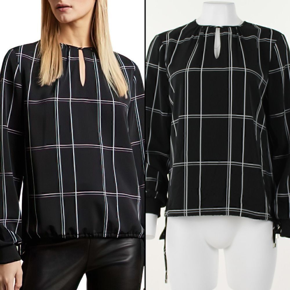 Keyhole Detail Checked Top